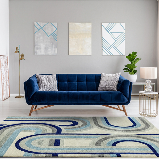 Asiatic Rugs Easy Living  Nova NV30 Retro Blue 1