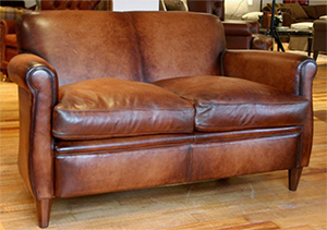 Contrast Upholstery Wessex Leather Sofa