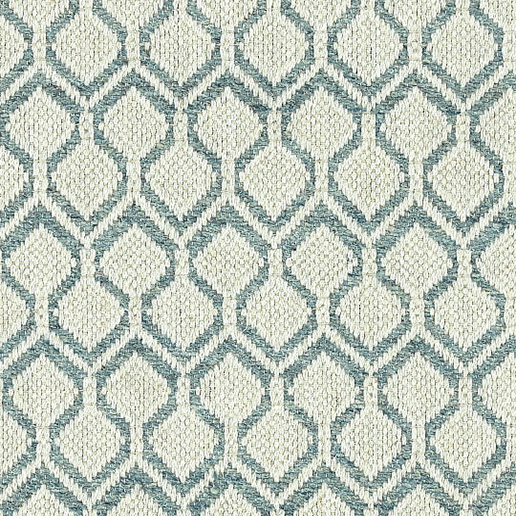 The Woven Edge Kaleen Fretwork Blue